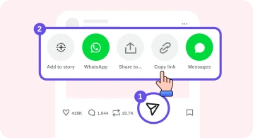Step 2: Click Share and Copy link