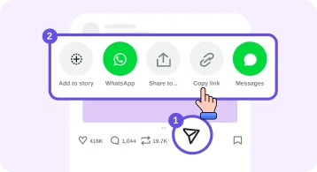 Step 2: Click Share and Copy link