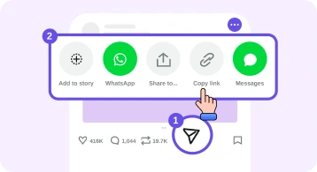 Step 2: Click Share and Copy link